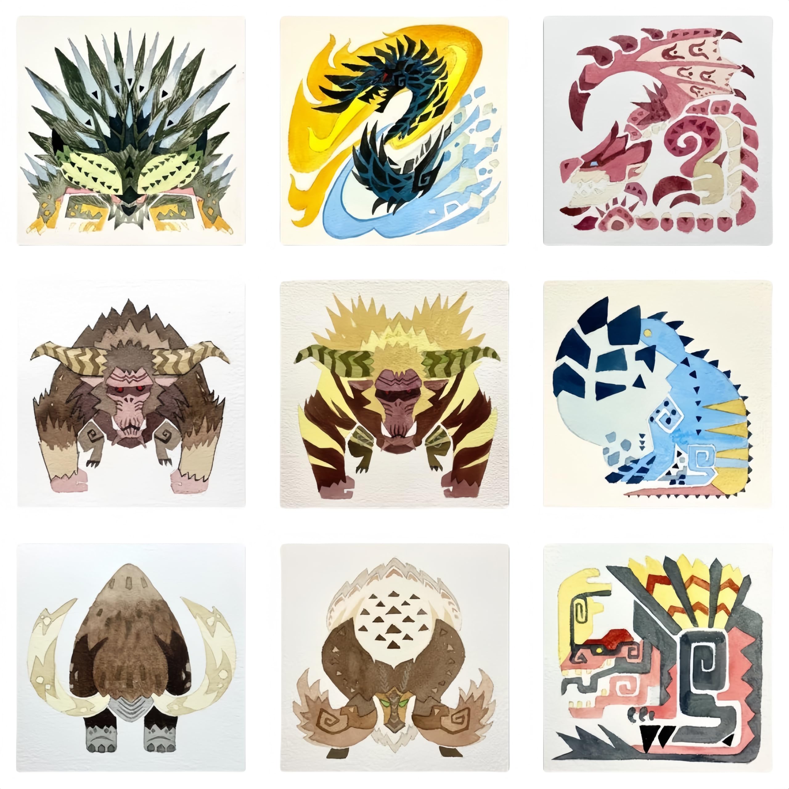 Amazon.co.jp: モンハン ステッカー シール 59*4=236枚入り モンスター